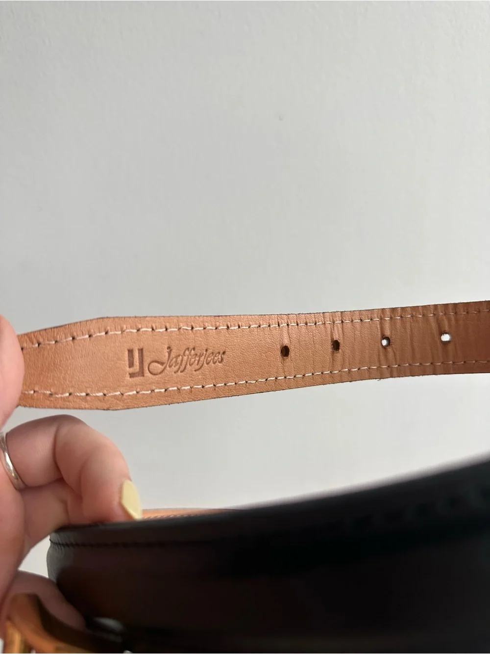 Jafferjees 43” Tan Leather Belt – Classic Casual Style
